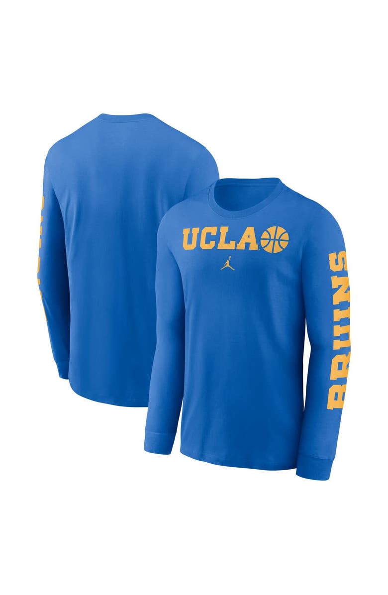 Jordan Brand Men's Jordan Brand Blue UCLA Bruins Basketball Icon Two-Hit Long Sleeve T-Shirt, Main, color, Blue