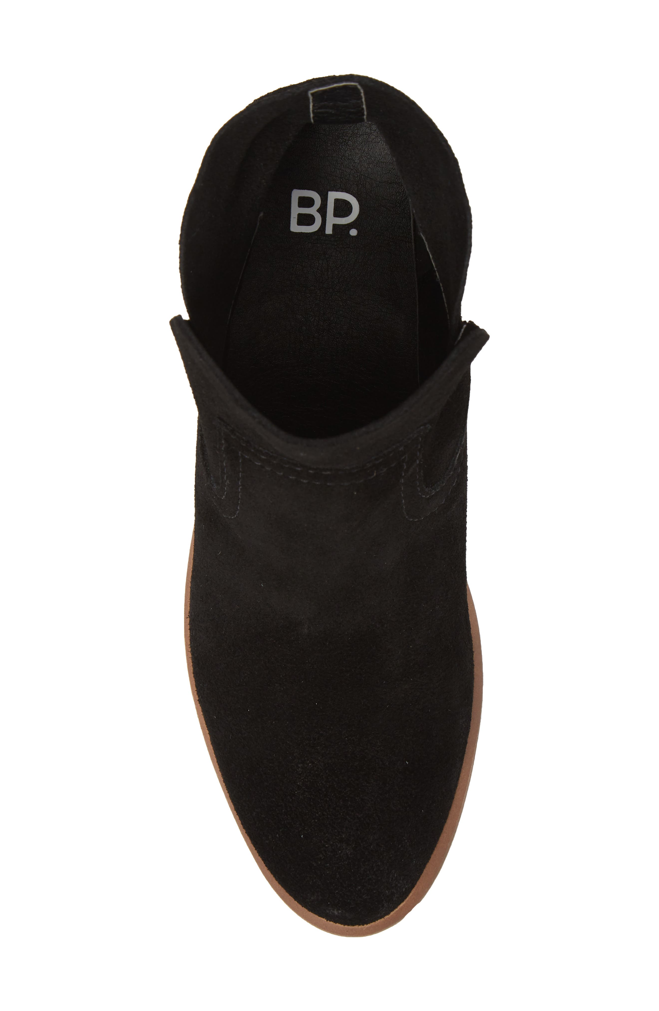 Brice Notched Bootie, Alternate, color, BLACK SUEDE
