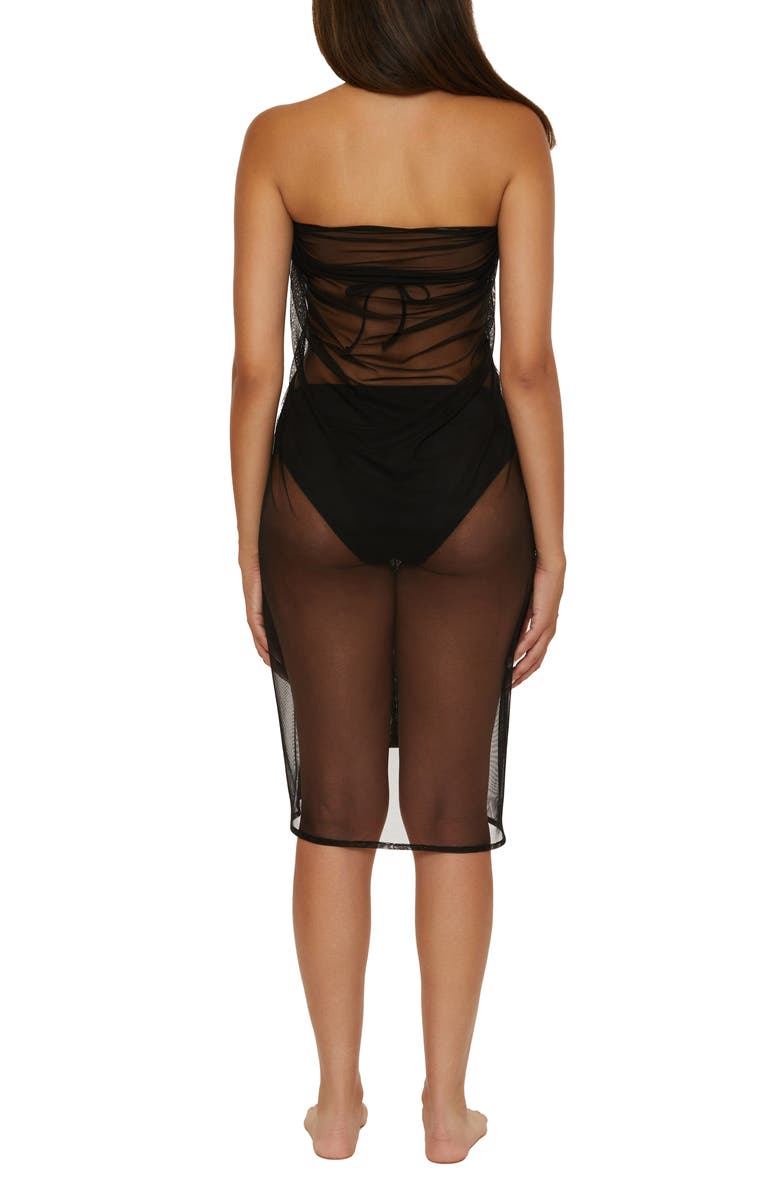 BCA by Rebecca Virtue Mesh Cover-Up Sarong, Alternate, color, Black