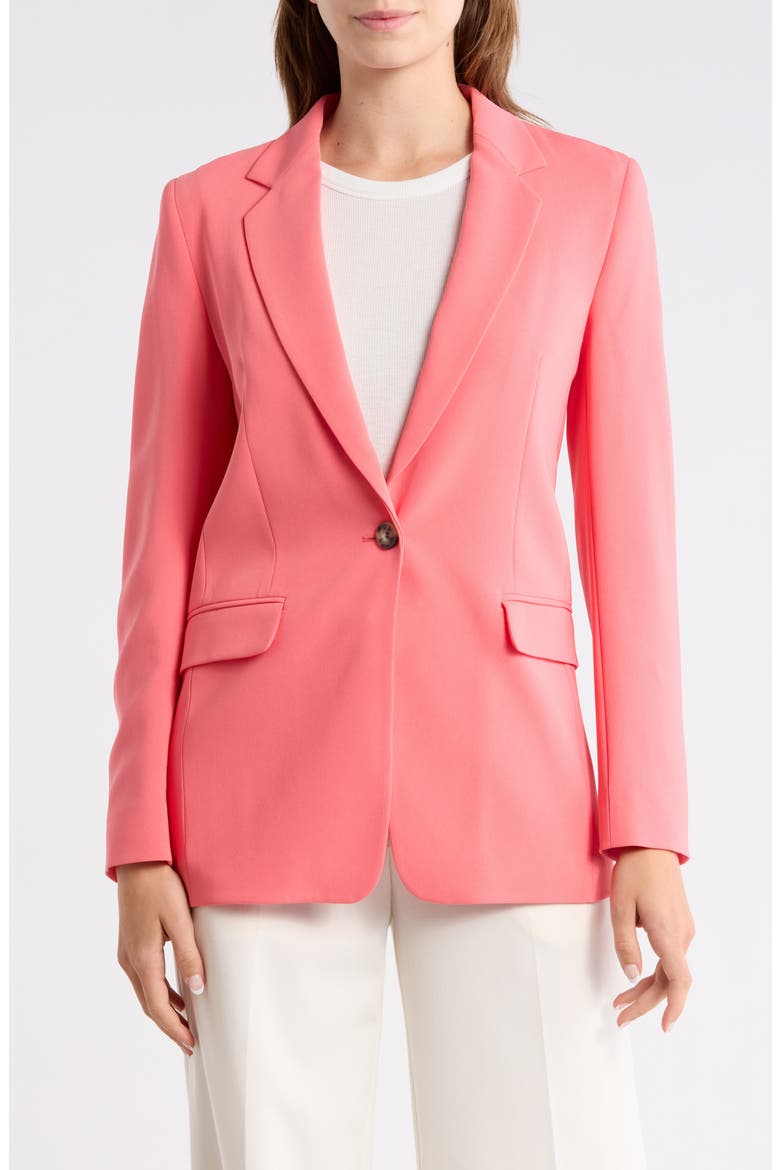 Jocaluah One-Button Blazer, Main, color, DARK PINK