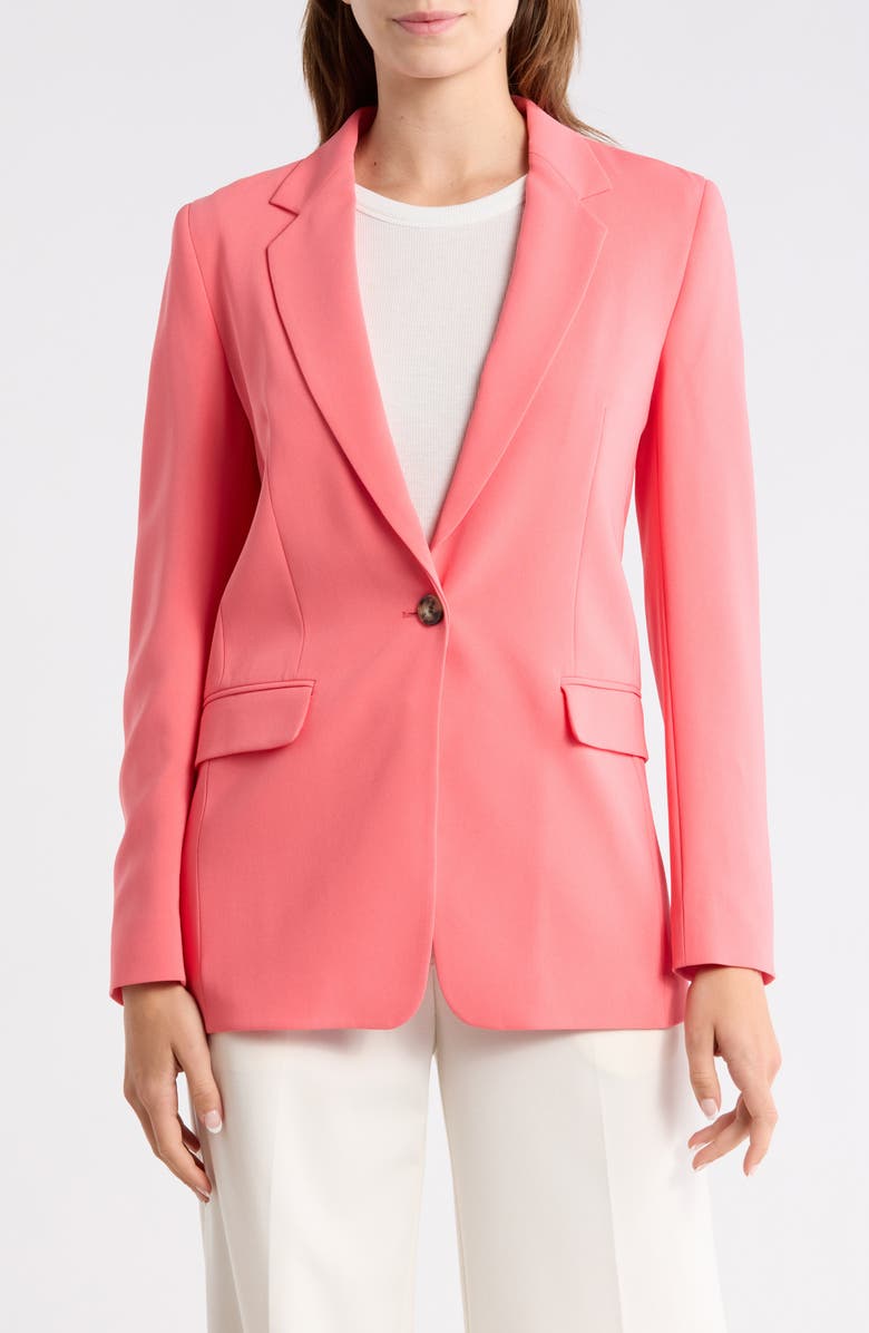 BOSS Jocaluah One-Button Blazer, Main, color, Dark Pink