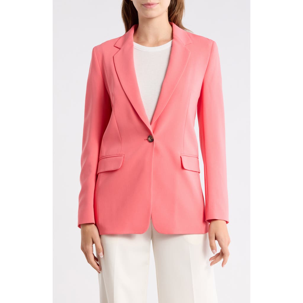 BOSS Jocaluah One-Button Blazer in Dark Pink at Nordstrom Rack, Size 4