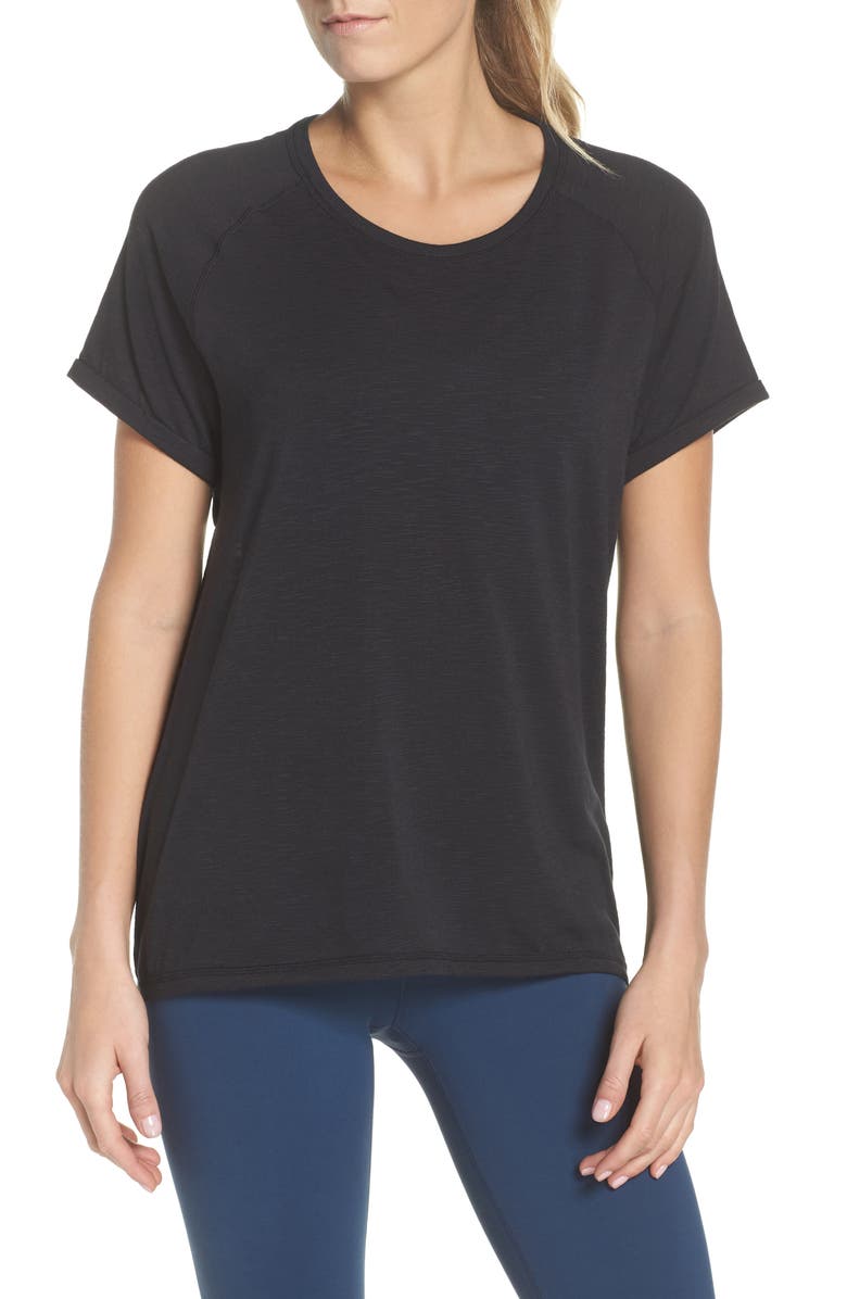 Zella Back It Up Slub Tee, Main, color, 