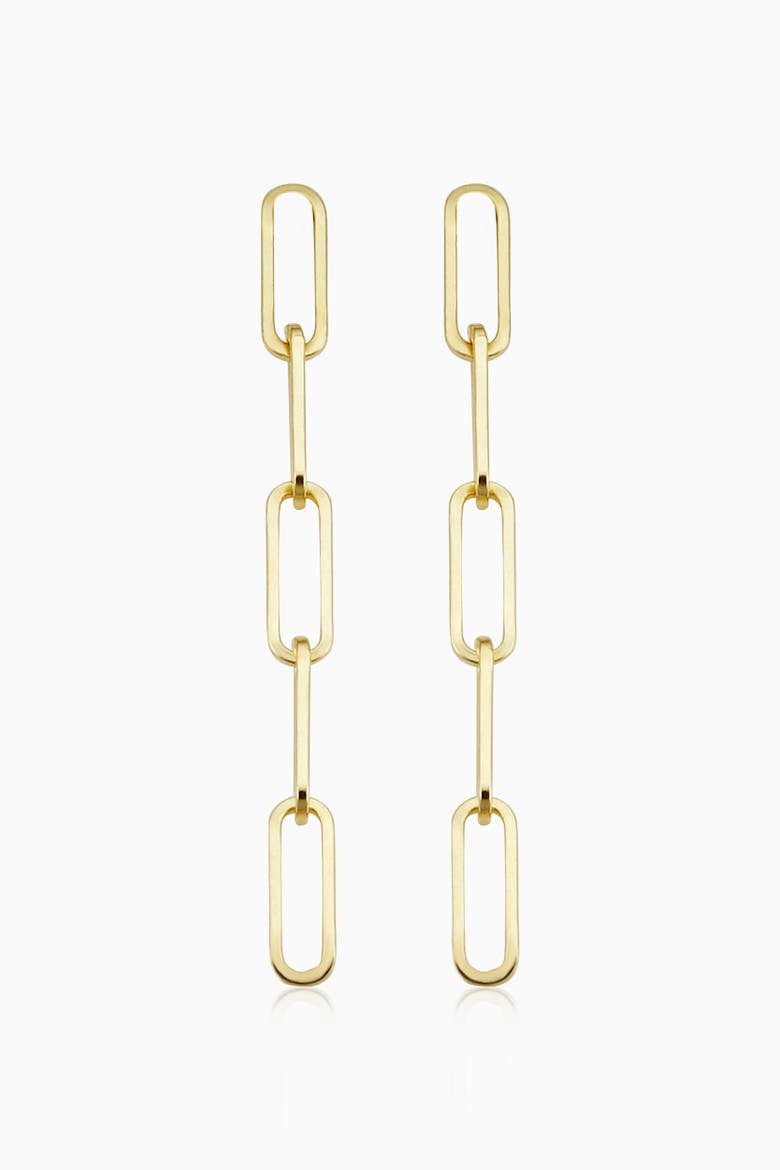 14K Yellow Gold Venice Link Drop Earrings, Main, color, Yellow Gold