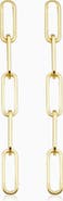 Oradina 14K Yellow Gold Venice Link Drop Earrings