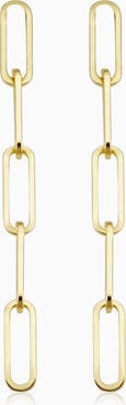Oradina 14K Yellow Gold Venice Link Drop Earrings