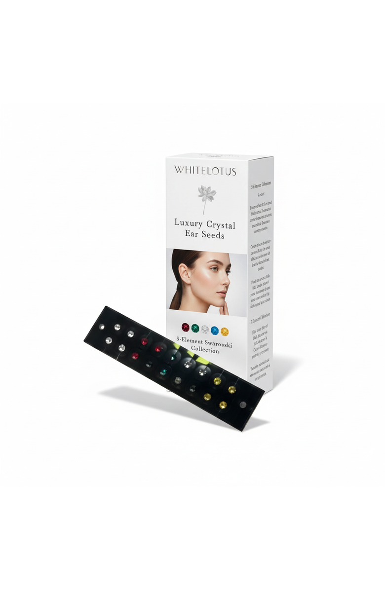 White Lotus Beauty Luxury Crystal Ear Seeds, Alternate, color, Neutral