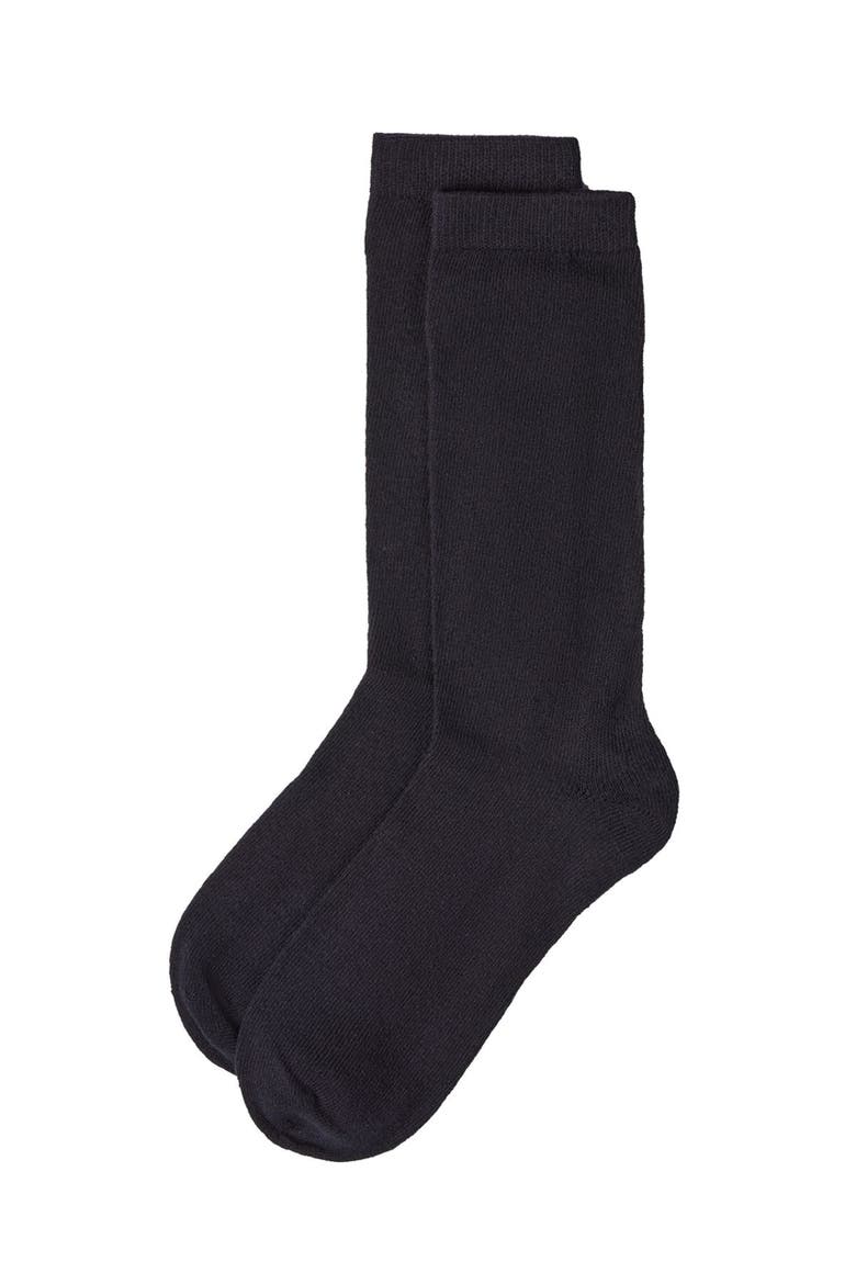 Boys' 3 Pair Pack Flat Crew Socks, Alternate, color, Navy