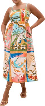 City Chic Wild Soul Cotton Maxi Sundress