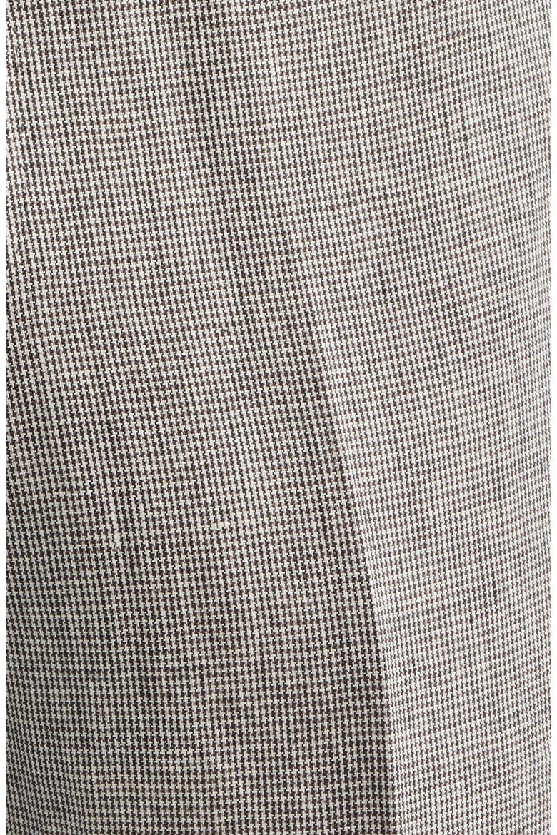 Parker Mini Check Linen Pants, Alternate, color, ESPRESSO