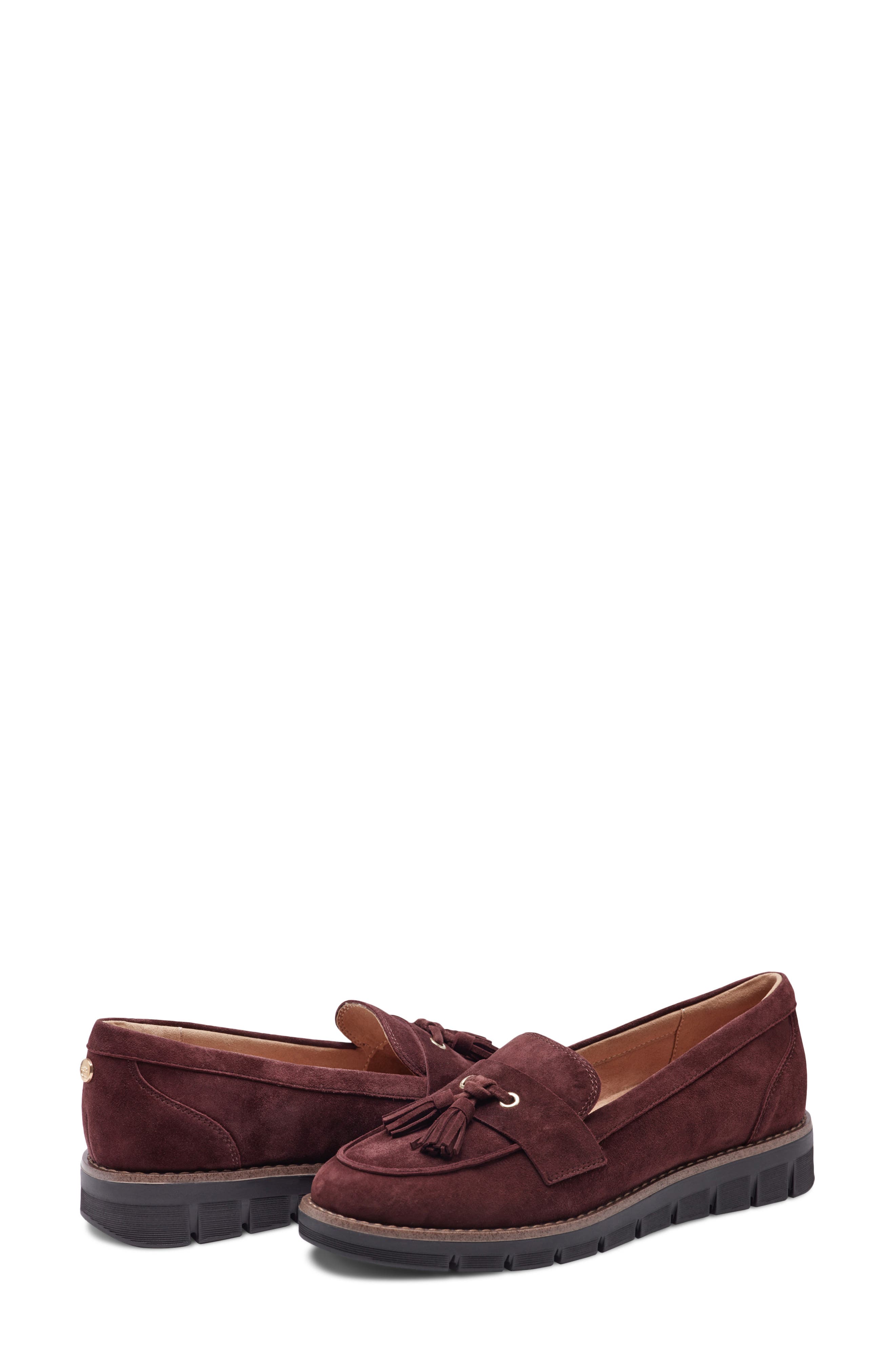 Vienne Loafer, Alternate, color, DARK RED