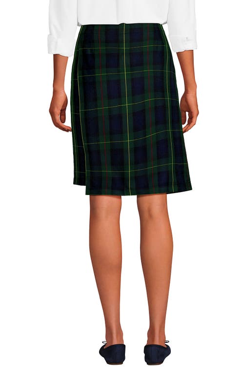Lands' End School Uniform Plaid A Line Tab Skort Top Of Knee In Multi