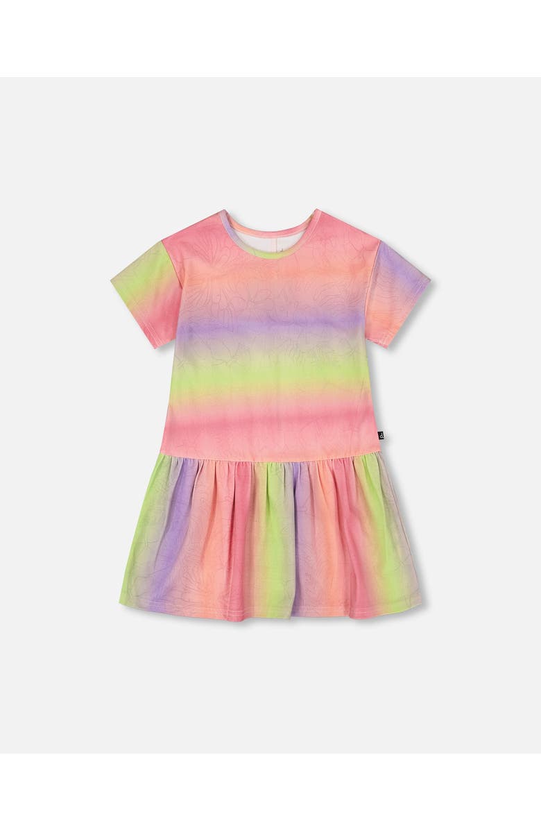 Deux par Deux Jersey Dress with Heart Back Cut Out, Main, color, Multicolor