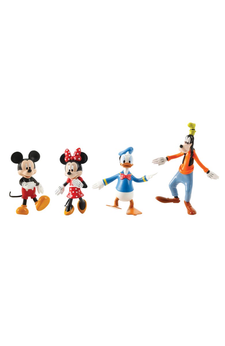 FleXfigs Mickey Mouse 4 Character Pack Disney Action Figures, Ages 3+, Main, color,