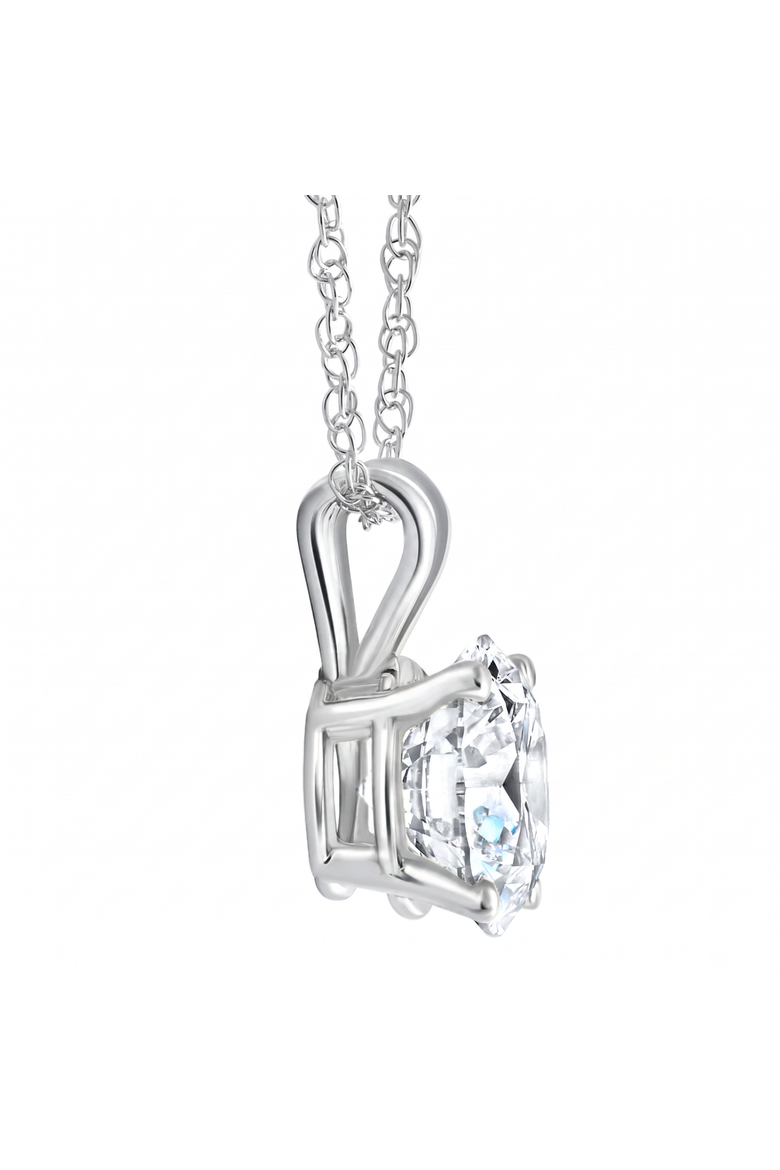 Certified 2 1/2Ct Diamond Solitaire Pendant Gold Necklace Lab Grown, Alternate, color, White Gold