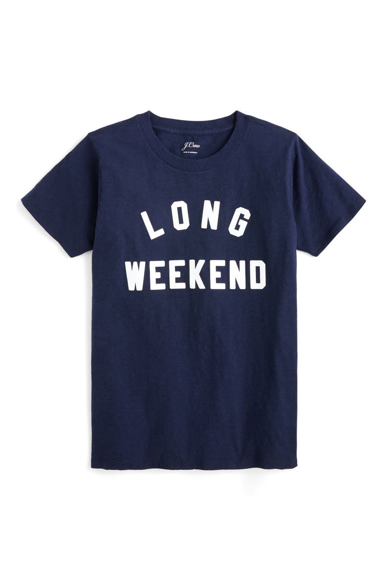 Long Weekend Crewneck Tee, Alternate, color, NAVY