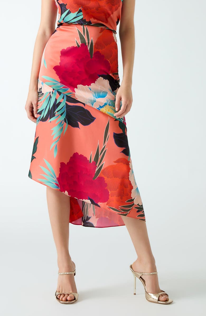 Marciano Roma Print Midi Skirt, Main, color, Open