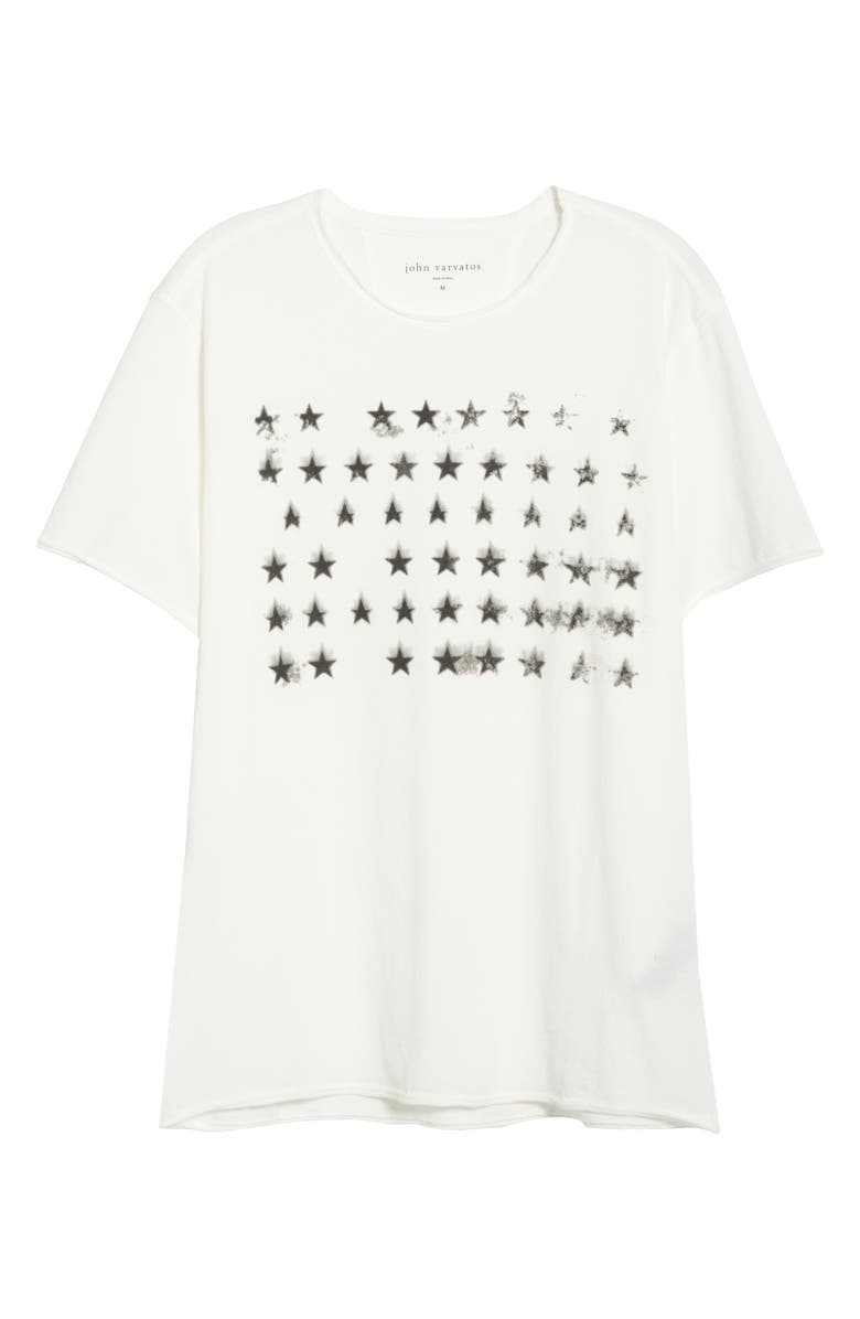 John Varvatos Stars Raw Edge Graphic T-Shirt, Alternate, color, Salt