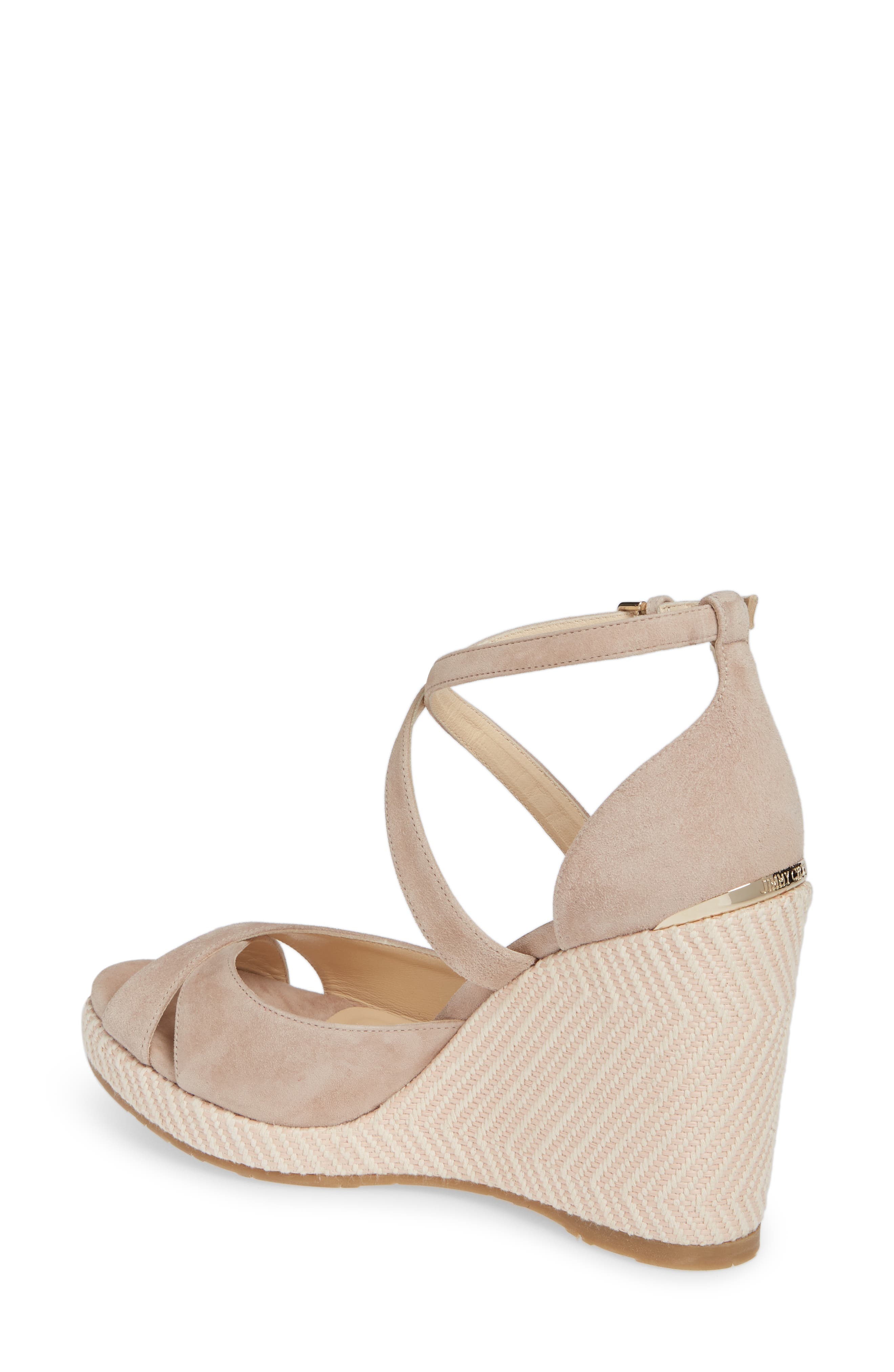Jimmy Choo Alanah Strappy Wedge Sandal, Alternate, color, 