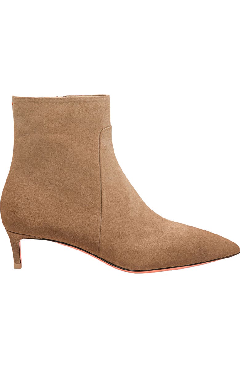 Santoni Women’s suede low-heel ankle boot, Main, color, Brown