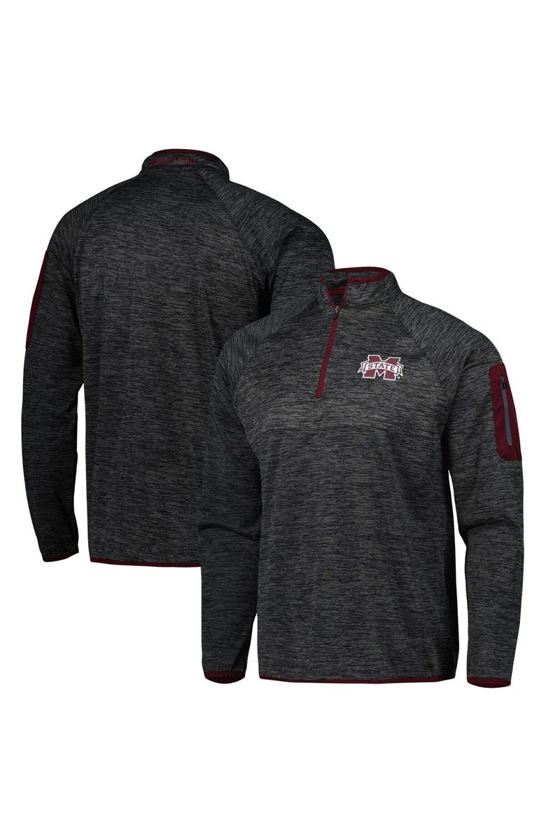 COLOSSEUM Men's Colosseum Black Mississippi State Bulldogs Amnesia Lightweight Quarter-Zip Pullover, Main, color,