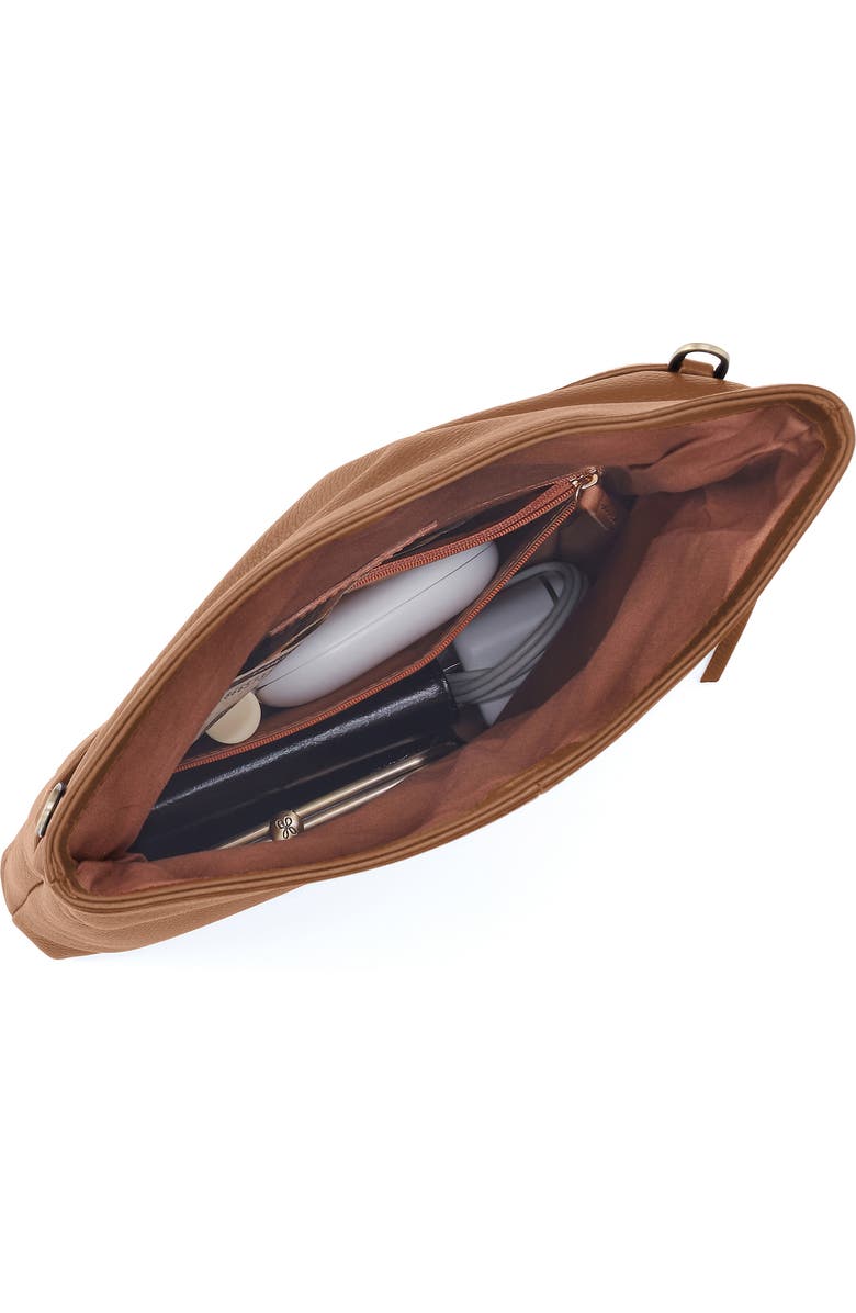 HOBO Draft Leather Crossbody Bag, Alternate, color, Brown Sugar