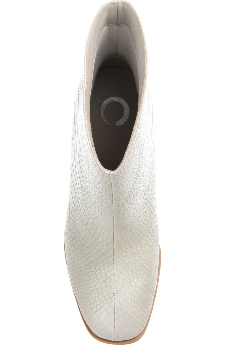 Journee Collection Brekkin Croc Embossed Western Bootie, Alternate, color, Grey