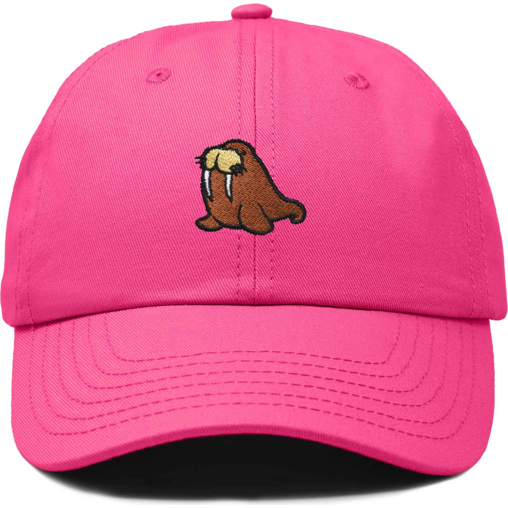Dalix Walrus Embroidered Outdoor Cap In Hot Pink