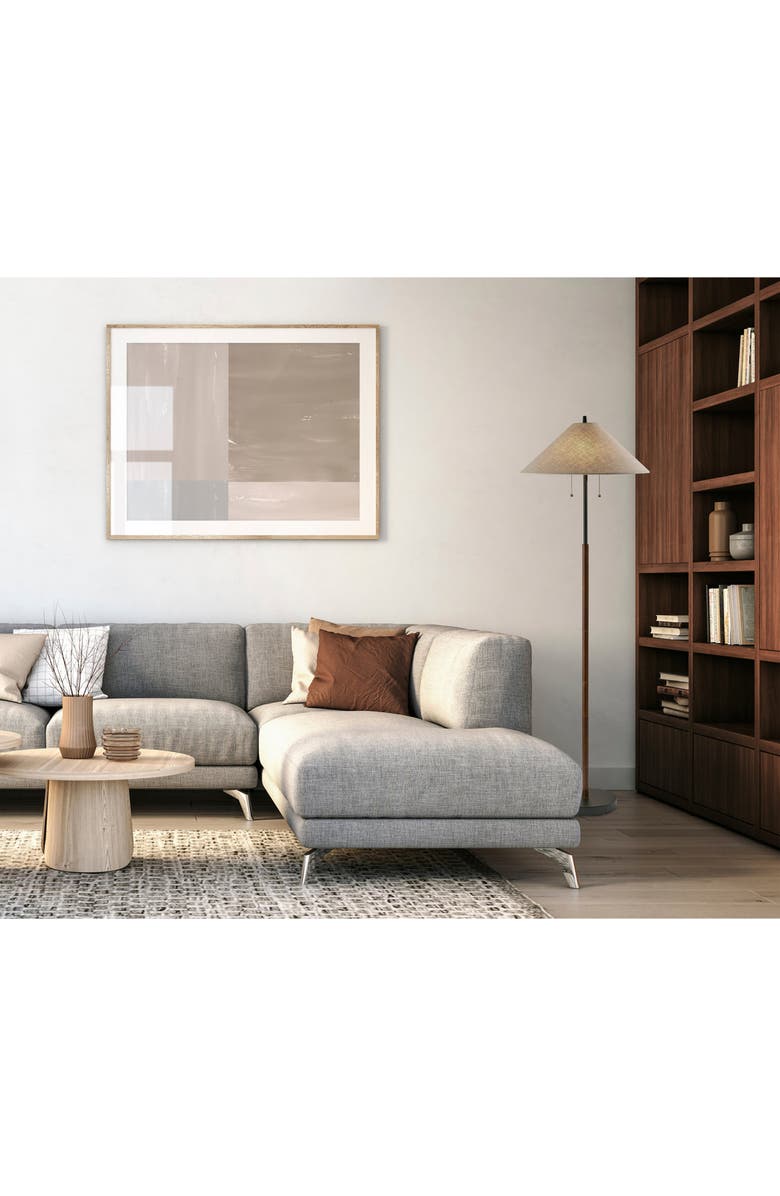 ADESSO LIGHTING Palmer Floor Lamp, Alternate, color, Black / Walnut Wood