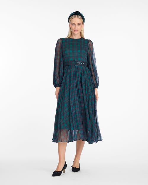 Draper James Maybelle Belted Midi Dress In Green