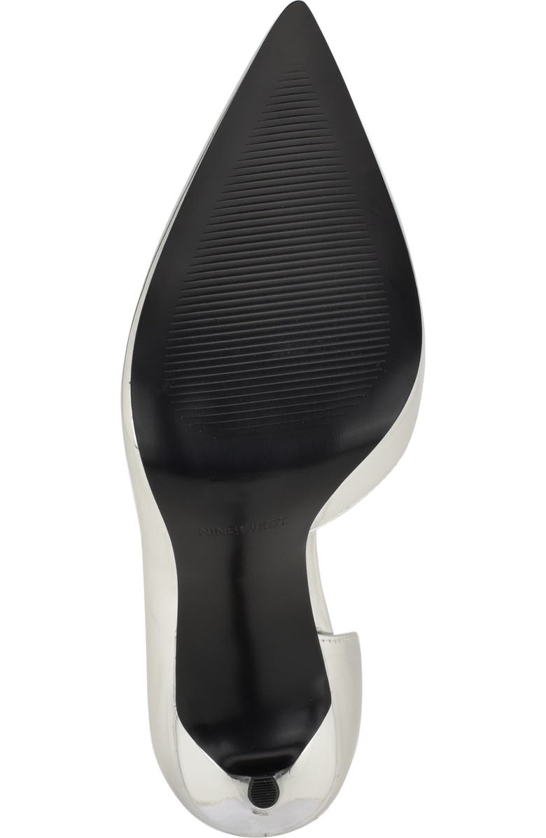 Nine West Folowe Half d'Orsay Pointed Toe Pump, Alternate, color, Silver