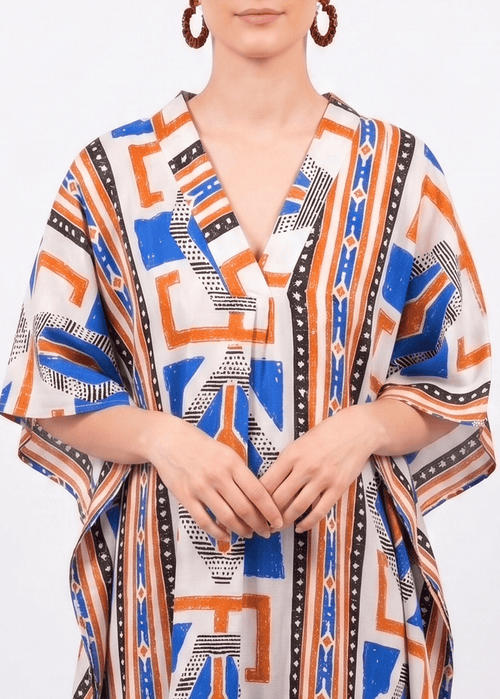 Guadalupe Design Imani Kaftan In Multi
