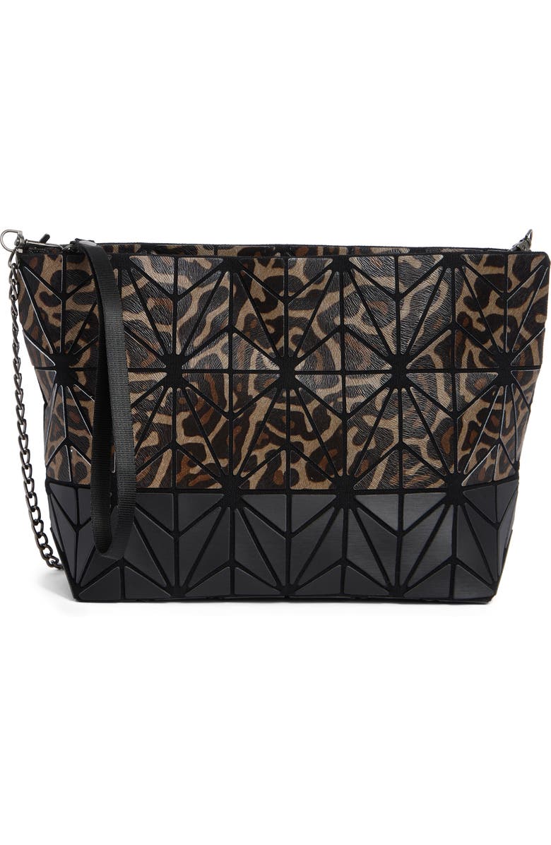 PATRIZIA LUCA Two-Tone Mosaic Clutch, Main, color, Brown Cheetah