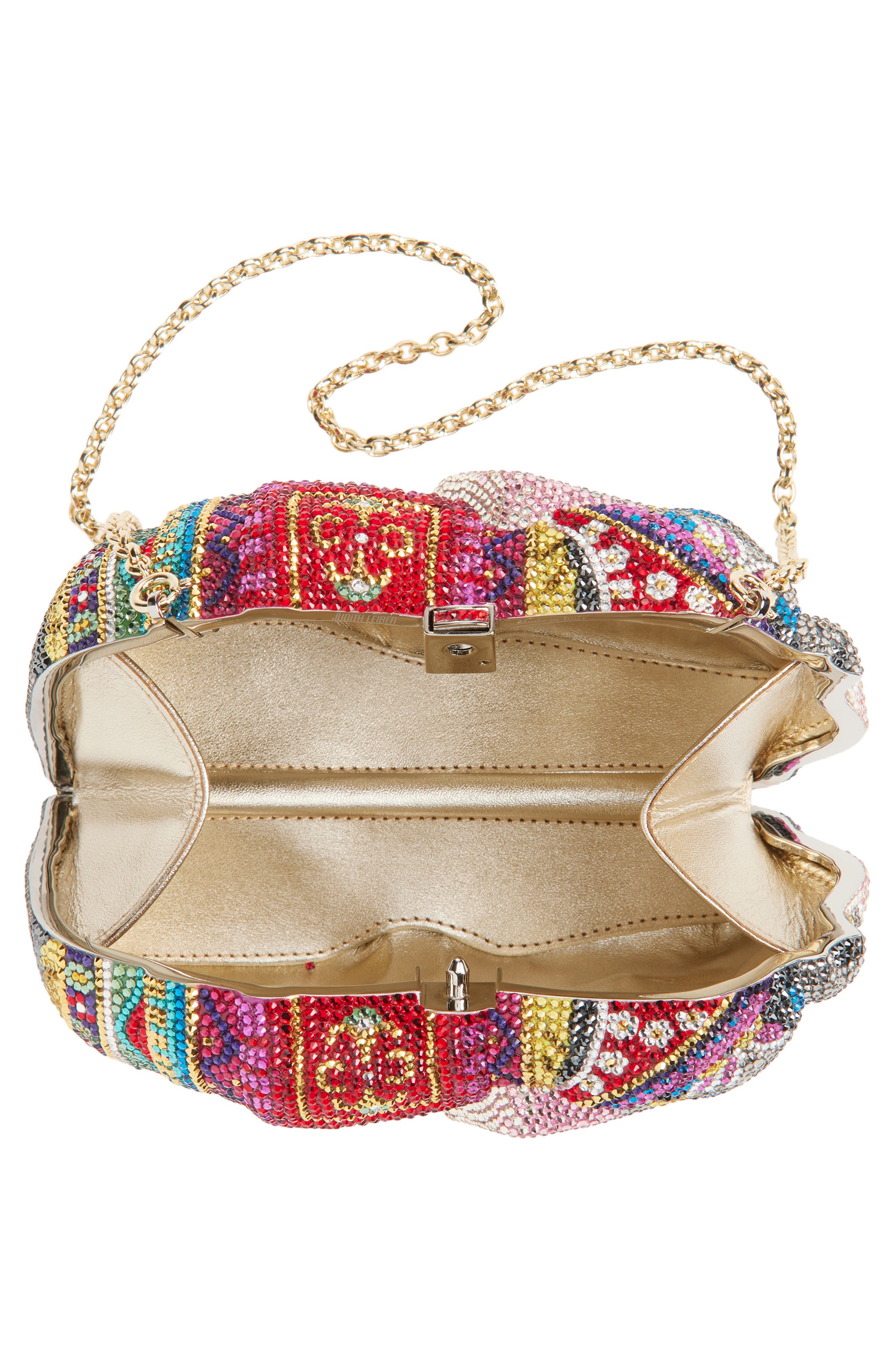 JUDITH LEIBER COUTURE Elephant Crystal Embellished Clutch, Alternate, color, Silver Multi