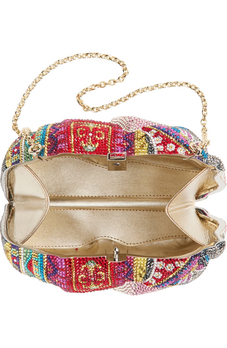JUDITH LEIBER COUTURE Elephant Crystal Embellished Clutch, Alternate, color, Silver Multi