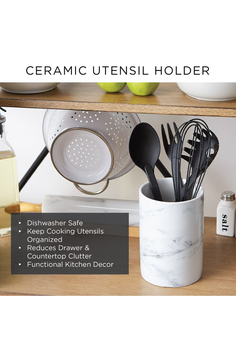 Stir It Up Ceramic Utensil Holder, Alternate, color, Cinnamon