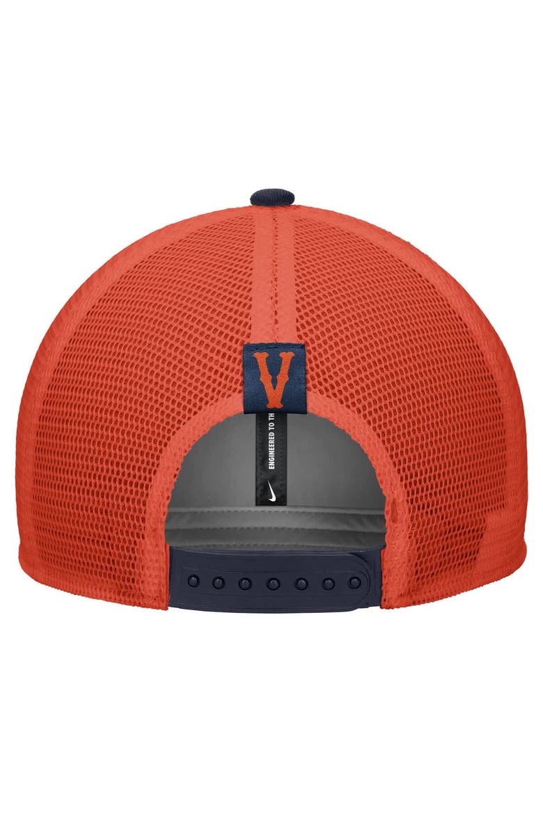Men's Nike Navy Virginia Cavaliers Vintage Arch Rise Performance Trucker Adjustable Hat, Alternate, color, Navy