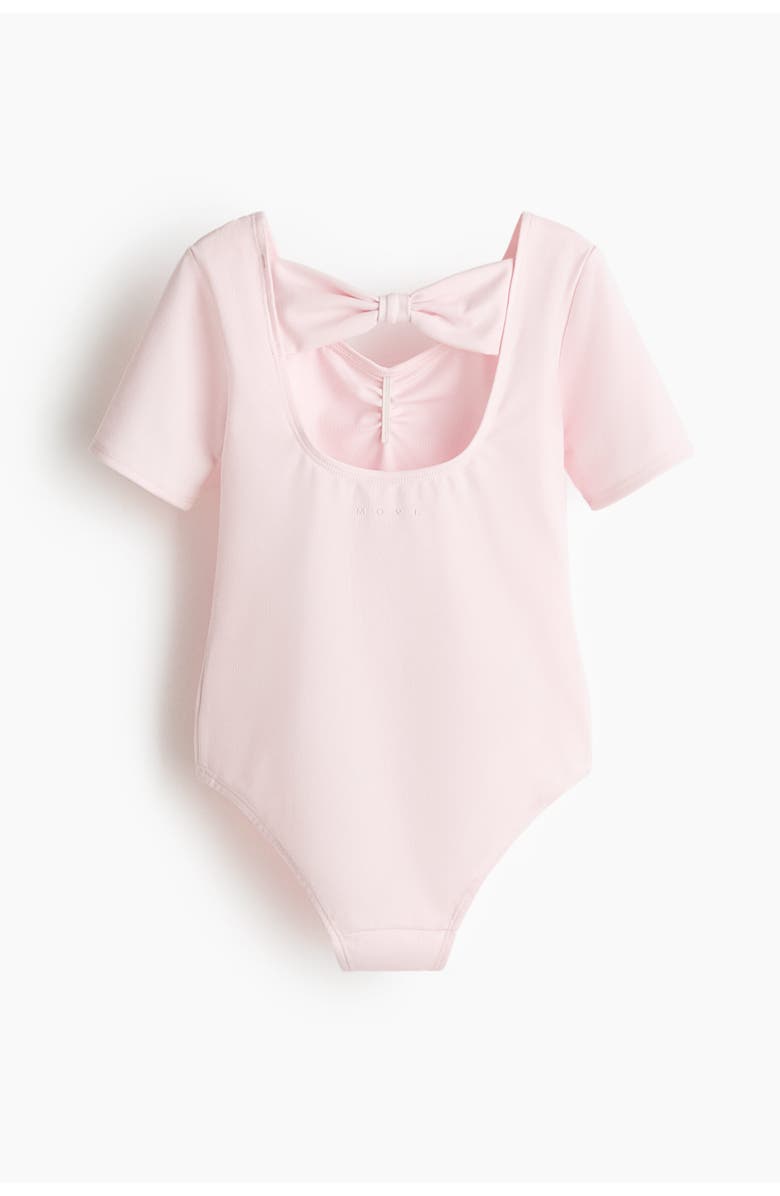 H&M 2-piece Leotard And Skirt Set With Drymove, Alternate, color, Light Pink