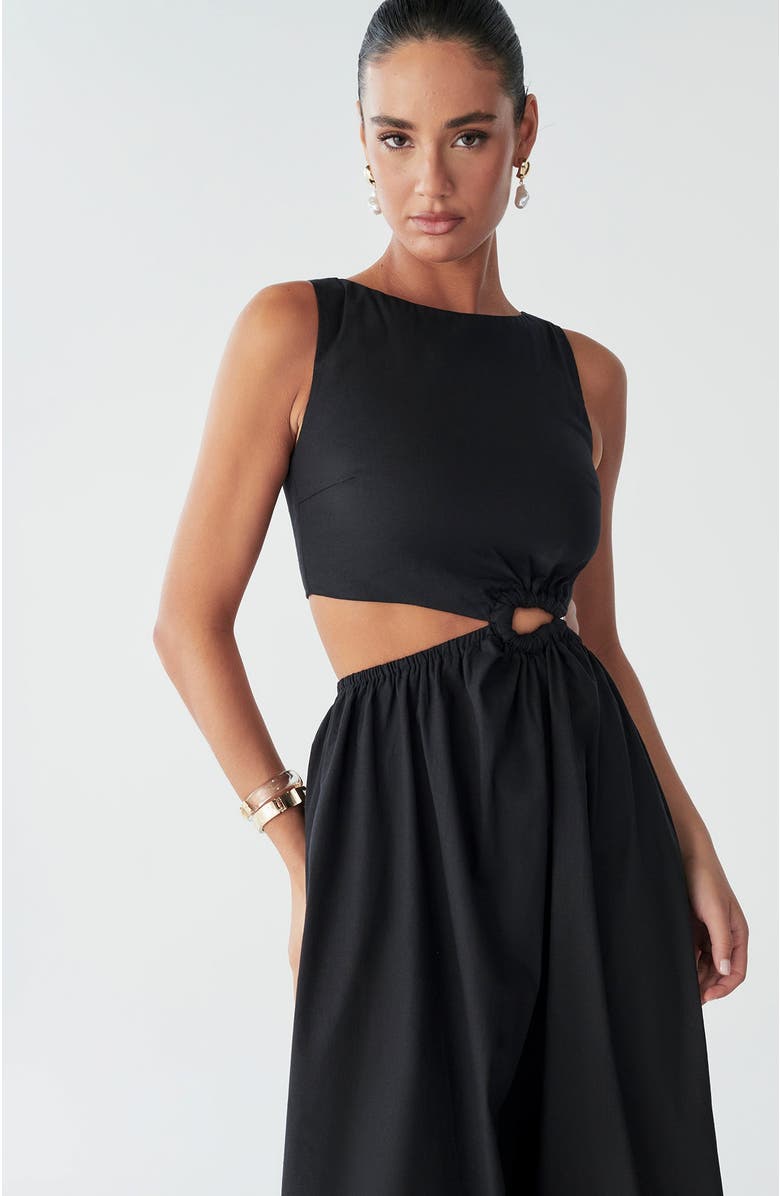 BWLDR Maria Maxi Dress, Alternate, color, Black