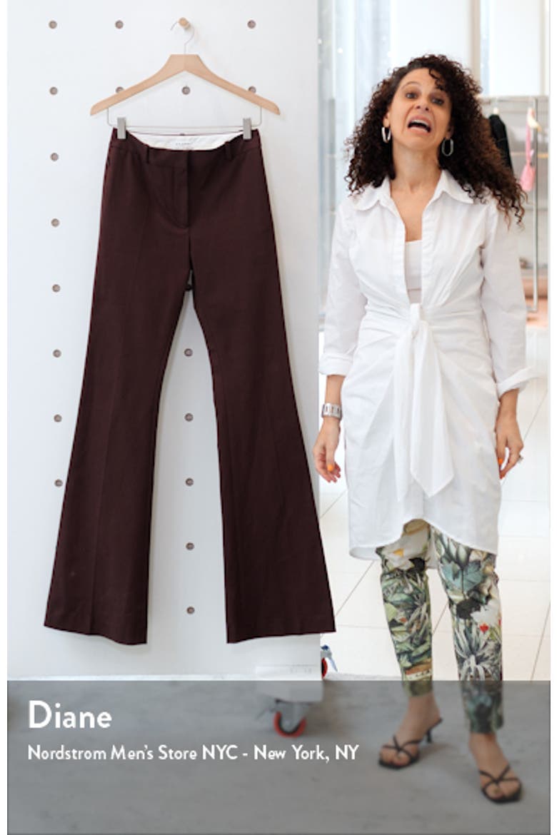 Le High Flare Stretch Cotton Trouser Pants video