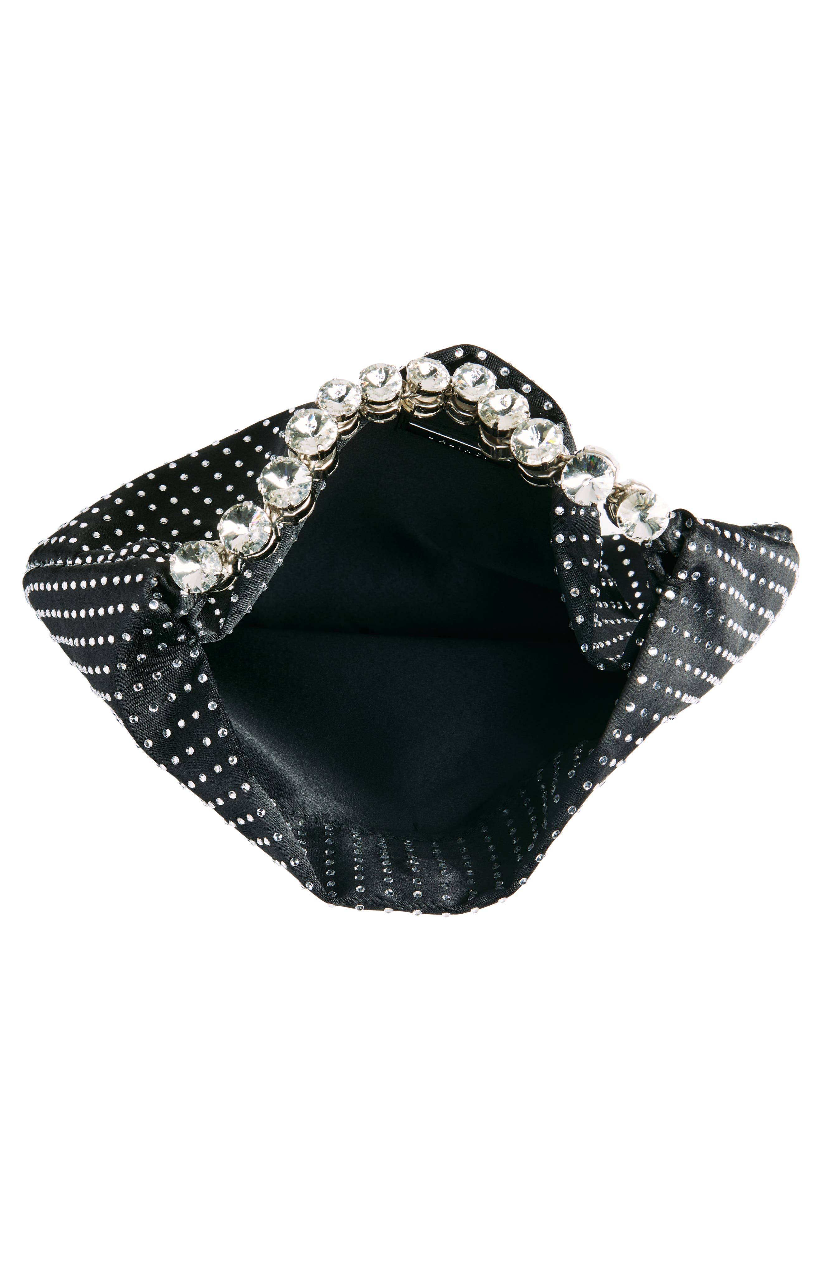 L’alingi Mini Rhinestone Dotted Satin Hobo Bag, Alternate, color, 