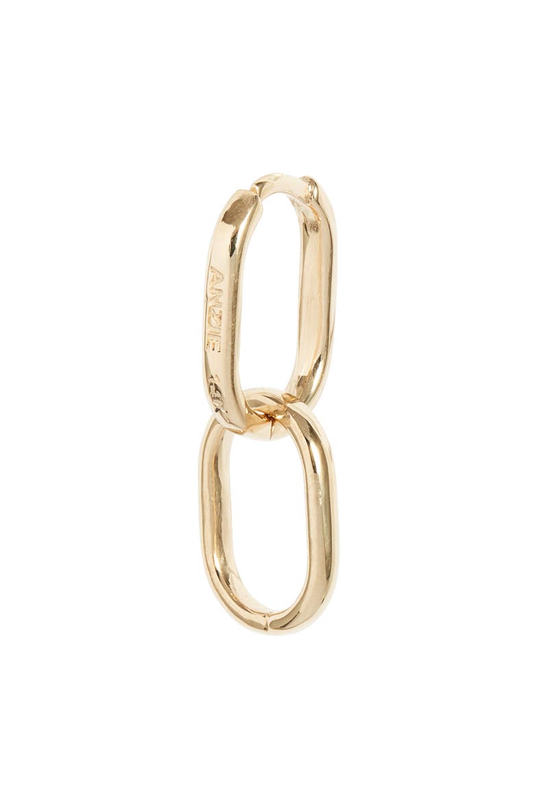 Double Paper Clip Hoop Earrings, Alternate, color, GOLD