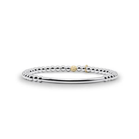 London Sterling Silver Beaded Bracelet