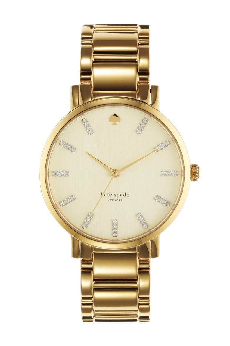 'gramercy' round bracelet watch, 38mm, Main, color, GOLD