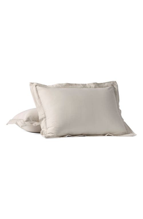Coyuchi Cloud Soft Organic Cotton Cotton Sateen Sham In Pale Gray
