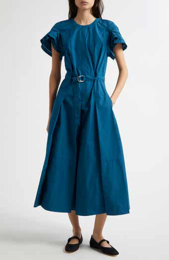 3.1 Phillip Lim Cascade Petal Sleeve Belted Poplin Shirtdress