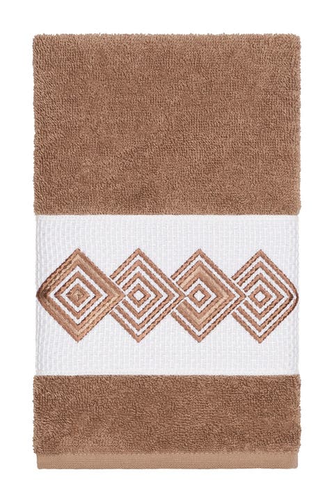 Noah Embellished Hand Towel - Latte