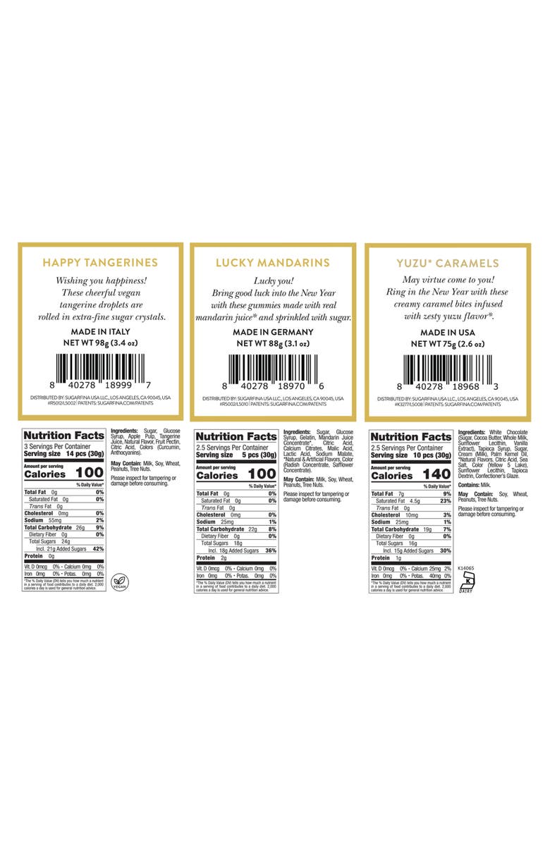 sugarfina Good Fortune 3-Piece Candy Bento Box Set of 2, Alternate, color, 