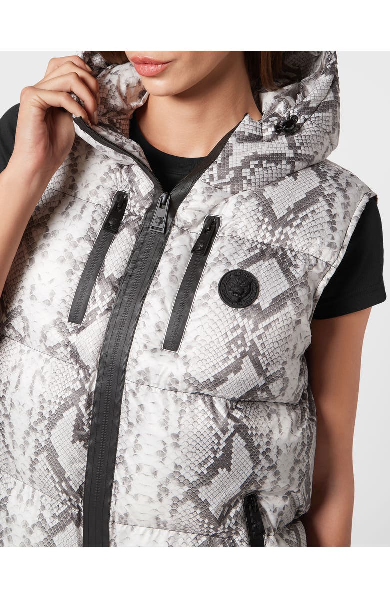 PLEIN SPORT Nylon Puffer Gilet Pitone Women, Alternate, color, Grey
