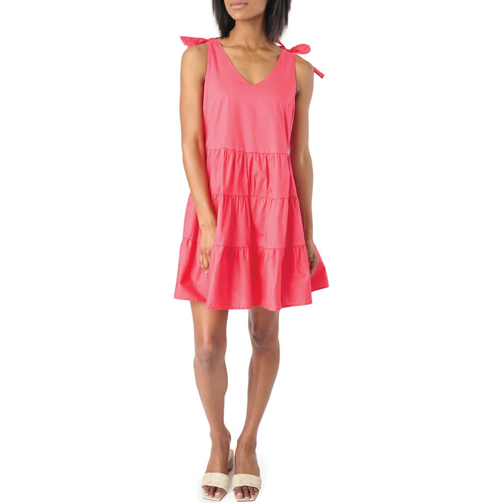 Gibsonlook Decked Out Cotton Seersucker Sundress In Pink